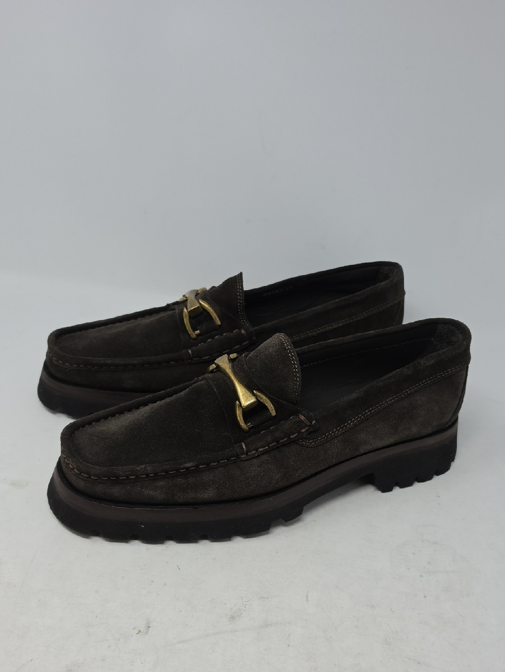 Donald Pliner  Men's Davey Treated Suede Loafer Brown Size 8.5